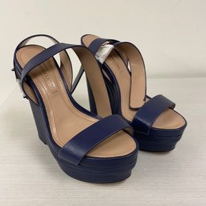 Bcbgmaxima Dark Blue Wedges